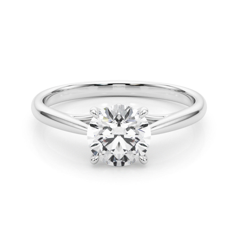 Lab Grown Round Diamond Solitaire Engagement Ring