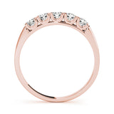 0.50Ct - 1.00Ct Lab-Grown Round Diamond U-Shared Prong Setting 5-Stone Diamond Ring, DE Color VVS Clarity