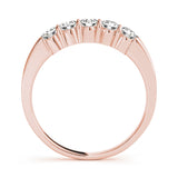 0.20Ct - 2.00Ct Lab-Grown Round Diamond Tapered Prong Low Basket Setting 5-Stone Diamond Ring, DE Color VVS Clarity