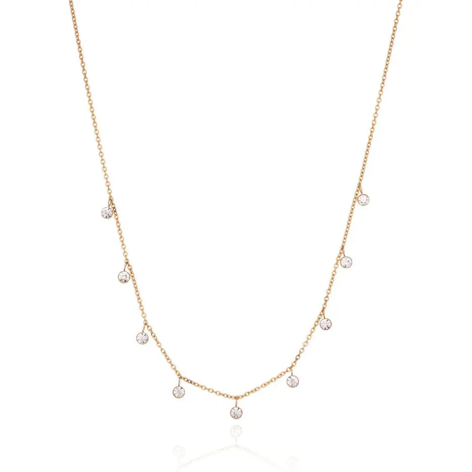 Lab Grown Round Diamond H/SI Claw Setting Tennis Necklace