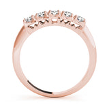 0.50ct Lab-Grown Round Diamond 5-Stone French Style Prong Setting Diamond Ring, DE Color VVS Clarity