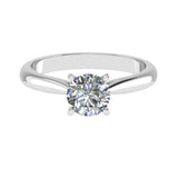 Verlobungsring aus Platin mit einem im Labor hergestellten 1-Karat-Solitär (F/VS1).