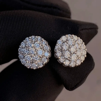 0.25 Carat Natural Round Diamond Cluster Stud Earring