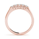 0.50ct Lab-Grown Round Diamond 5-Stone Shared Prong Setting Diamond Ring, DE Color VVS Clarity