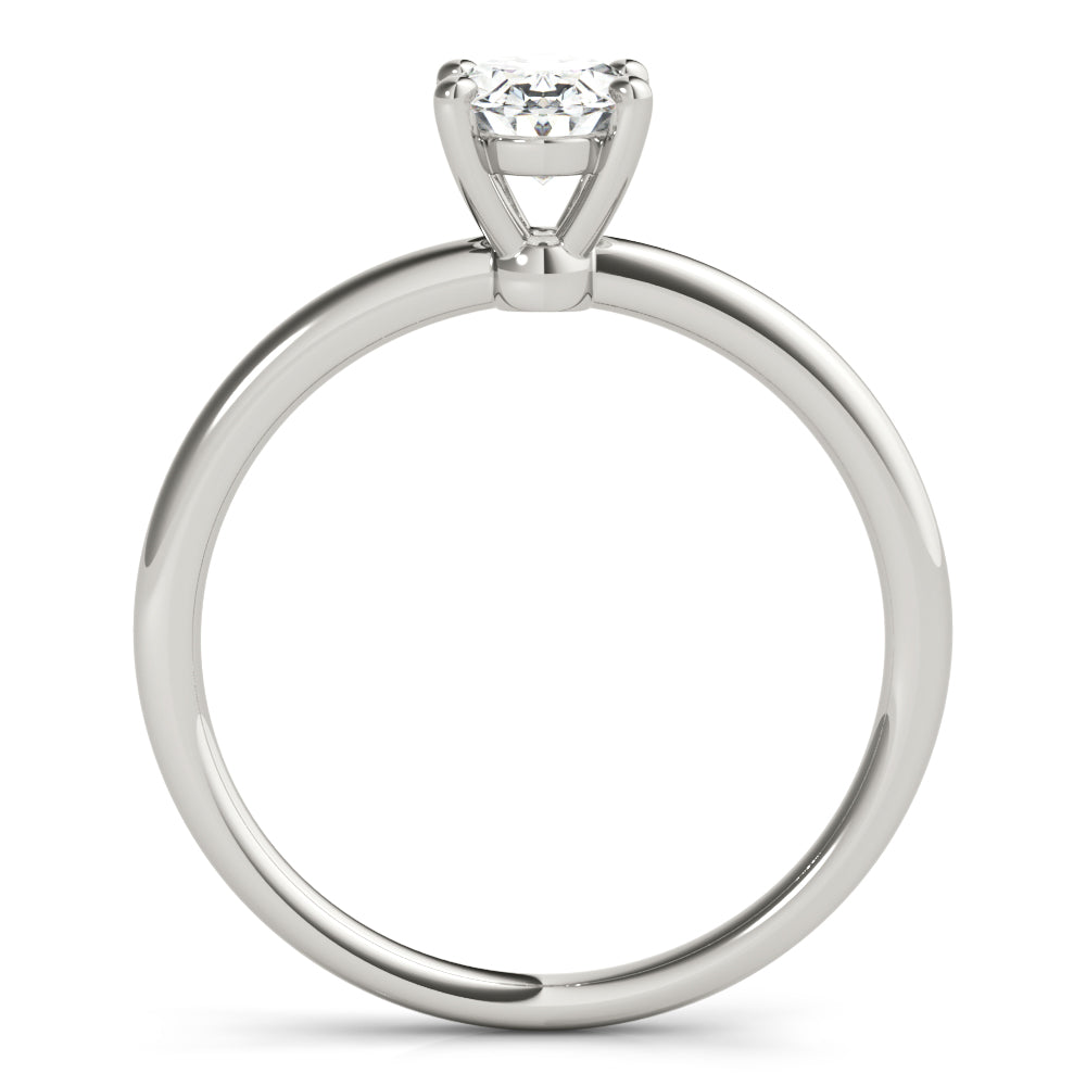 IGI Lab-Grown Oval Diamond 4 Claw Solitaire Engagement Ring, D Color VVS Clarity