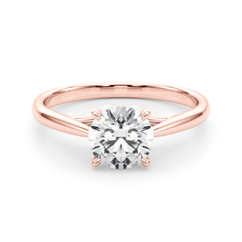 Lab Grown Round Diamond Solitaire Engagement Ring