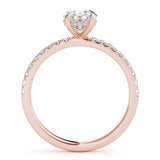 1.00 Carat Hidden Halo Oval Lab Grown Diamond Engagement Ring