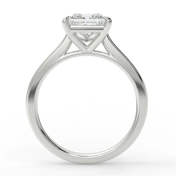 Lab Grown Princess Diamond Solitaire Engagement Ring