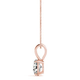 Prong-Set Round Lab-Grown Diamond Solitaire V-Bale Pendant