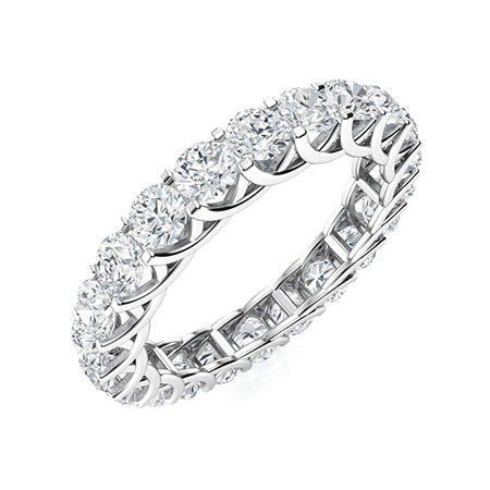 2.00 Carat Lab Grown Claw Set Eternity Ring 18K or Platinum