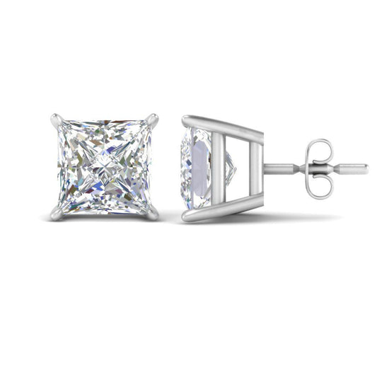 Lab Grown Princess Cut Diamond Stud Earring