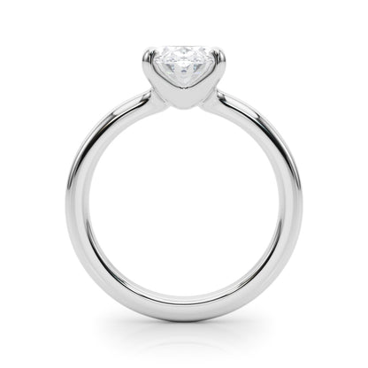 IGI Lab-Grown Oval Diamond Prong Solitaire Engagement Ring, D Color VVS Clarity