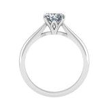 Verlobungsring aus Platin mit einem im Labor hergestellten 1-Karat-Solitär (F/VS1).