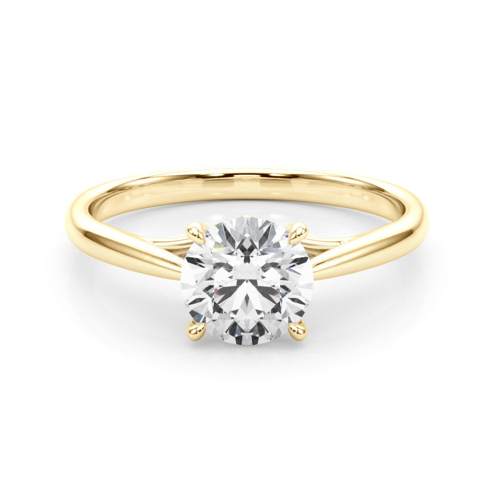 Lab Grown Round Diamond Solitaire Engagement Ring