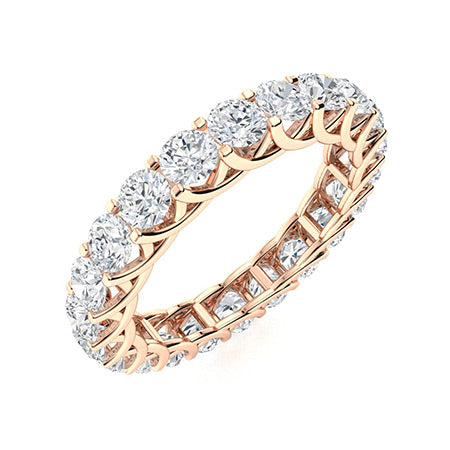 2.00 Carat Lab Grown Claw Set Eternity Ring