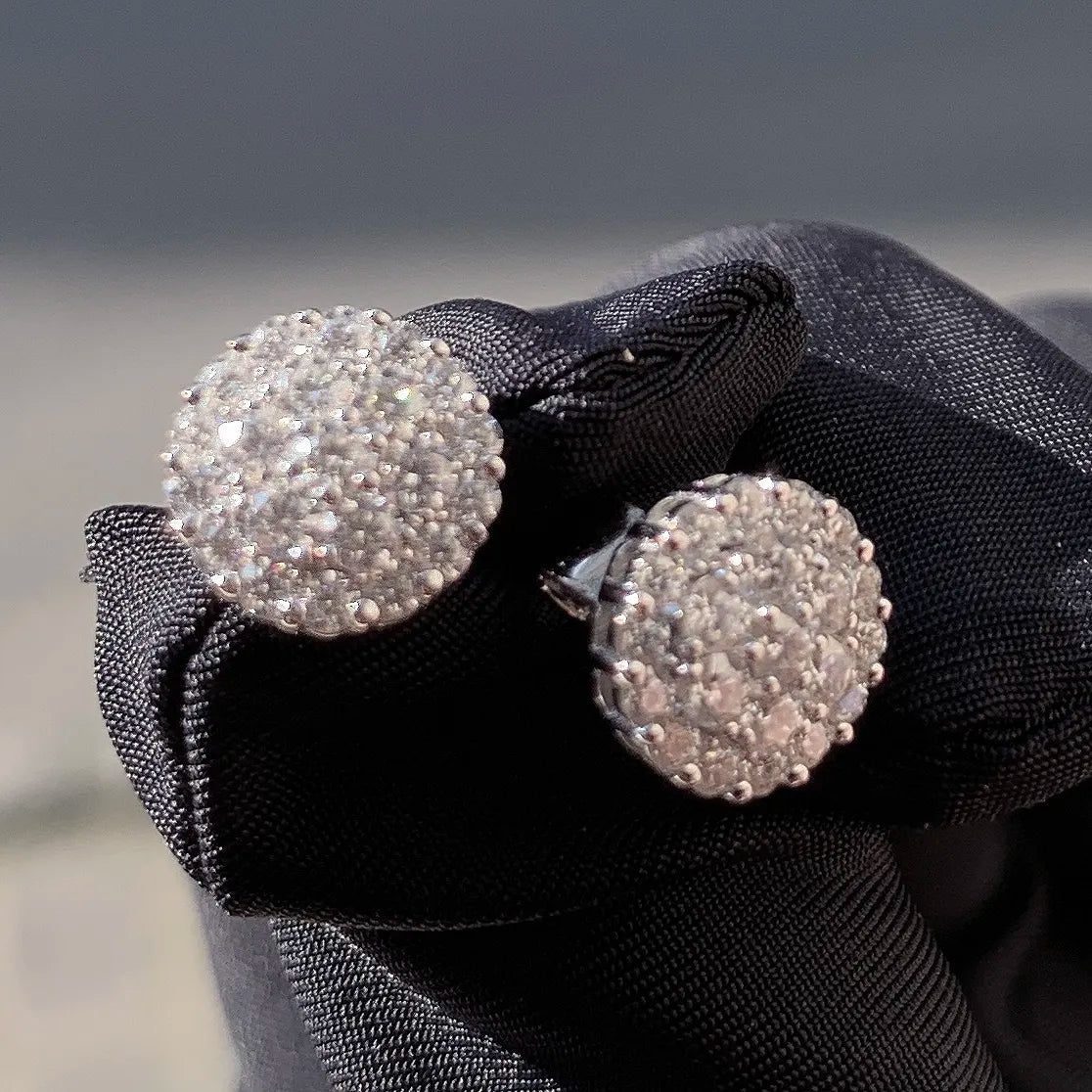 0.25 Carat Natural Round Diamond Cluster Stud Earring