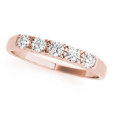 0.50Ct - 1.00Ct Lab-Grown Round Diamond U-Shared Prong Setting 5-Stone Diamond Ring, DE Color VVS Clarity