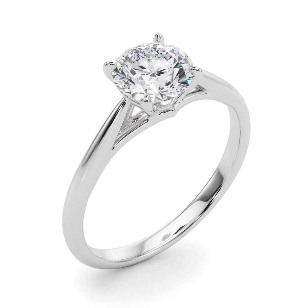 Lab Grown Round Diamond Solitaire Engagement Ring