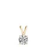 Prong-Set Round Lab-Grown Diamond Solitaire V-Bale Pendant