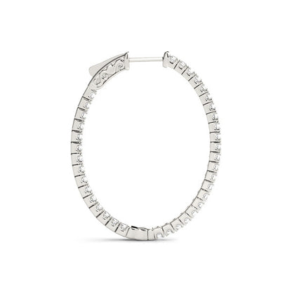 2.00Ct Lab Grown Diamond Hoop Earring in Yellow Gold