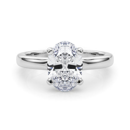 IGI Lab-Grown Oval Diamond Prong Solitaire Engagement Ring, D Color VVS Clarity