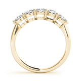 0.5Ct - 1.50Ct Lab-Grown Round Diamond Refined Shared Prong Setting 5-Stone Diamond Ring, DE Color VVS Clarity