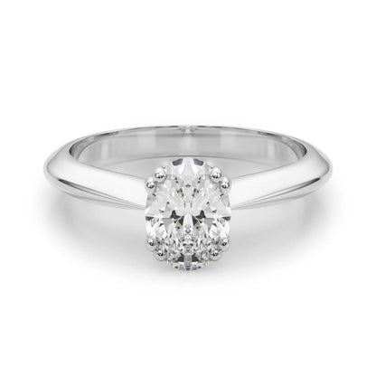 IGI Lab-Grown Oval Diamond Double Prong Solitaire Engagement Ring, D Color VVS Clarity