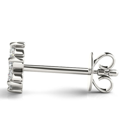 0.20Ct Lab Created Cluster Diamond Studs Earrings in Yellow Gold