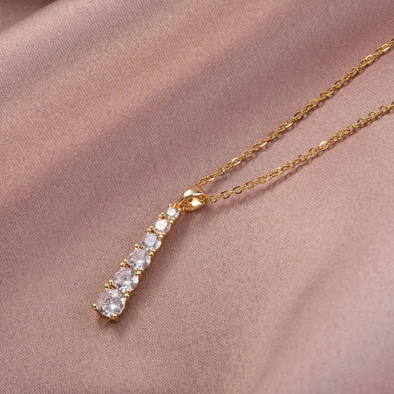 0.33 Carat H/I Lab Grown Round Diamond Drop Necklace