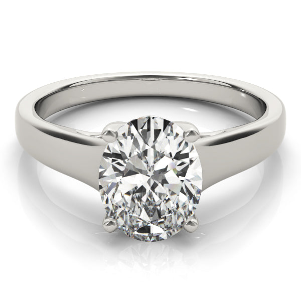 IGI Lab-Grown Oval Diamond Solitaire Engagement Ring, D Color VVS Clarity