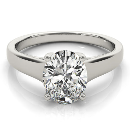 IGI Lab-Grown Oval Diamond Solitaire Engagement Ring, D Color VVS Clarity