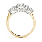 0,5 ct – 1,50 ct runder, im Labor gezüchteter Diamant im Korb-Stil, 5-Stein-Diamantring, Farbe DE, Reinheit VVS