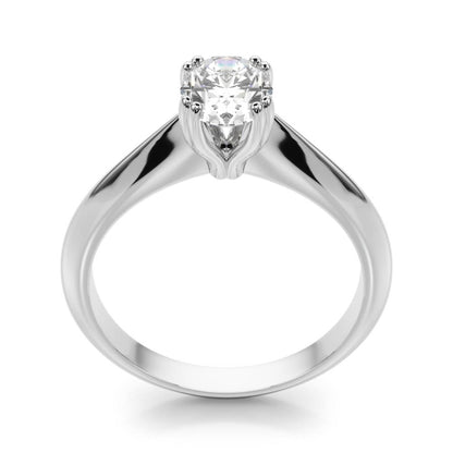 IGI Lab-Grown Oval Diamond Double Prong Solitaire Engagement Ring, D Color VVS Clarity