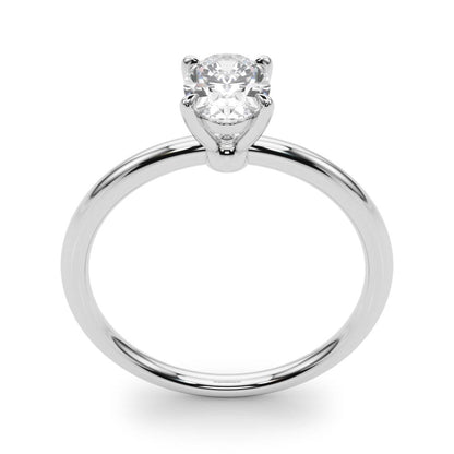 IGI Lab-Grown Oval Diamond 4 Claw Solitaire Engagement Ring, D Color VVS Clarity