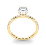 1.00 Carat Hidden Halo Oval Lab Grown Diamond Engagement Ring