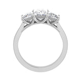Lab Grown Princess Diamond 3 Stone Engagement Ring