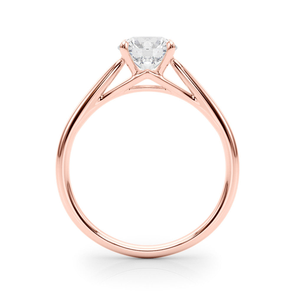 Lab Grown Round Diamond Solitaire Engagement Ring