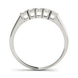 Lab-Grown Round Diamond 5-Stone Square Shaped Halo Bezel Setting Diamond Ring, DE Color VVS Clarity
