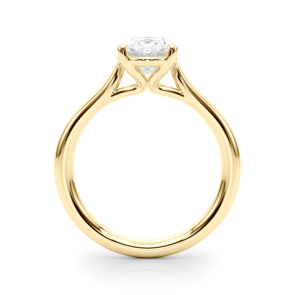 IGI Lab-Grown Oval Diamond 4 Prong Solitaire Engagement Ring, D Color VVS Clarity