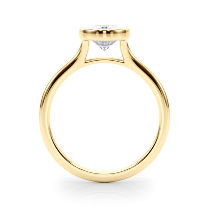 IGI Lab-Grown Oval Diamond Bezel Solitaire Engagement Ring, D Color VVS Clarity