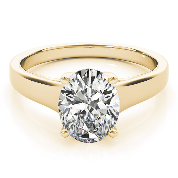 IGI Lab-Grown Oval Diamond Solitaire Engagement Ring, D Color VVS Clarity