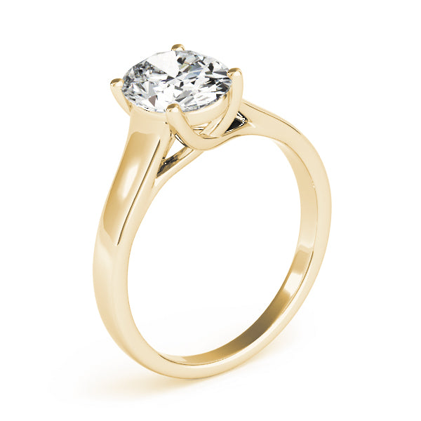 IGI Lab-Grown Oval Diamond Solitaire Engagement Ring, D Color VVS Clarity