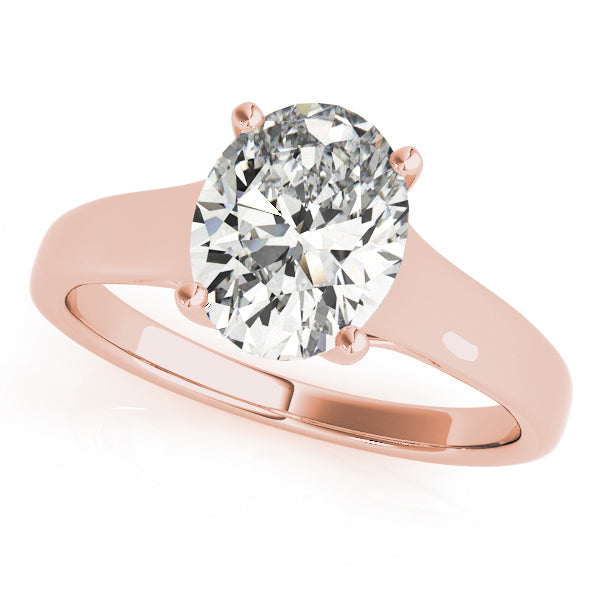 IGI Lab-Grown Oval Diamond Solitaire Engagement Ring, D Color VVS Clarity