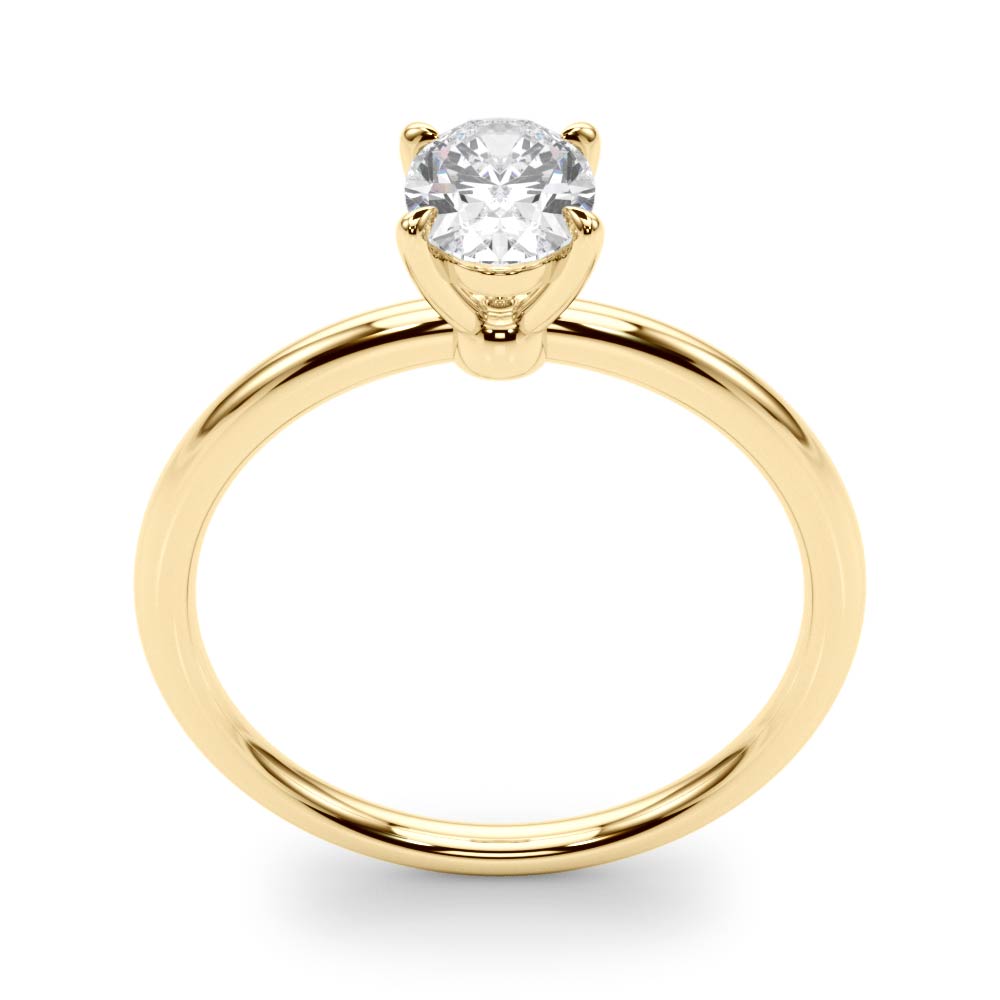 IGI Lab-Grown Oval Diamond 4 Claw Solitaire Engagement Ring, D Color VVS Clarity