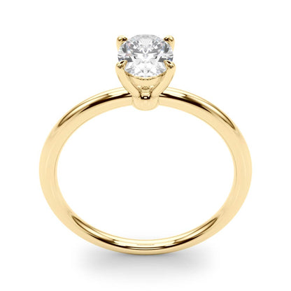 IGI Lab-Grown Oval Diamond 4 Claw Solitaire Engagement Ring, D Color VVS Clarity