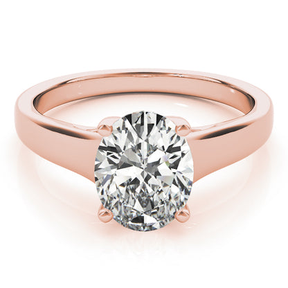 IGI Lab-Grown Oval Diamond Solitaire Engagement Ring, D Color VVS Clarity