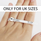 Bague de mesure ajustable pour une mesure précise des doigts – A à Z+9 – Bague réutilisable en plastique pour hommes et femmes