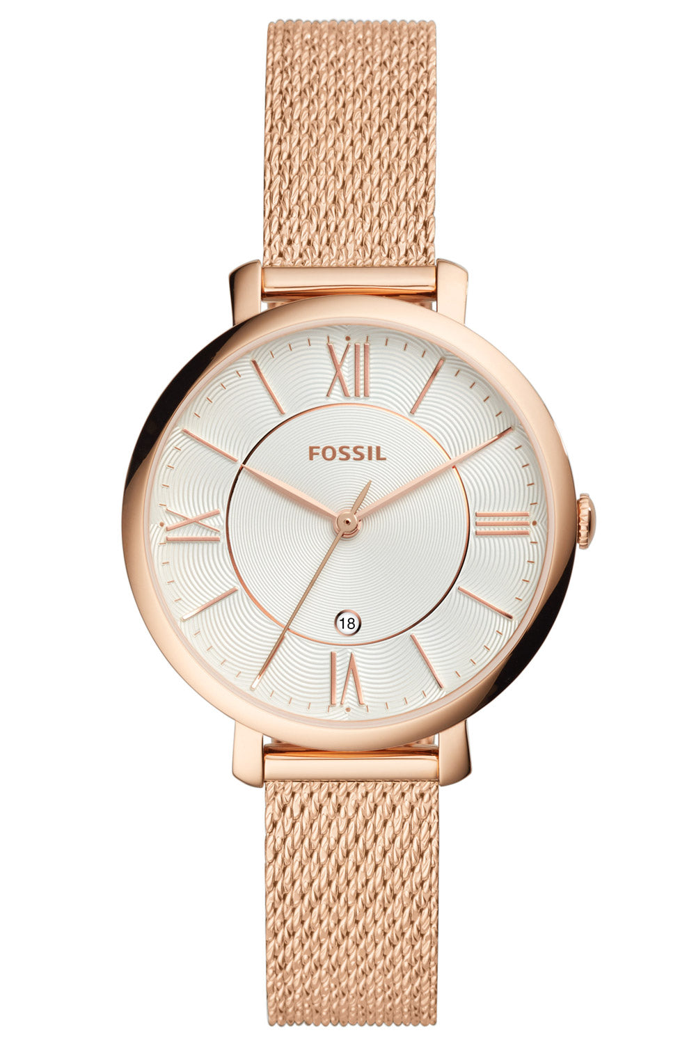 Fossil Jacqueline ES4352 Women’s Rose Gold Mesh Watch