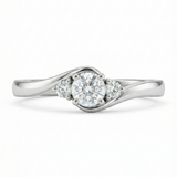 Lab Grown Triliogy Round Diamond Engagement Ring