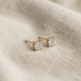 Lab Diamond Stud Earrings 5mm 0.10ct H/SI in 18K Gold